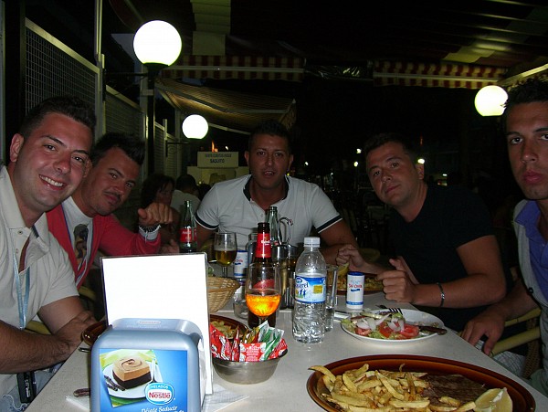 Stefano, Patrizio, Daniele, Fabio de vacaciones en Mallorca